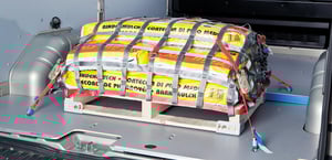 Palette in Nutzfahrzeug mit Sortimo ProSafe gesichert