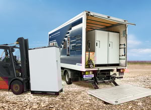 LKW abladen sContainer